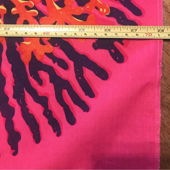 Under-the-sea coral themed 28” square scarf. No tag. - Picture 3 of 4